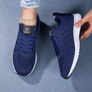 Fashion, Breathable, Lightweight, Women's Navy Blue Sneaker Shoe